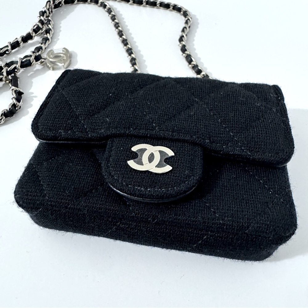 Chanel Black Cloth Belt bag